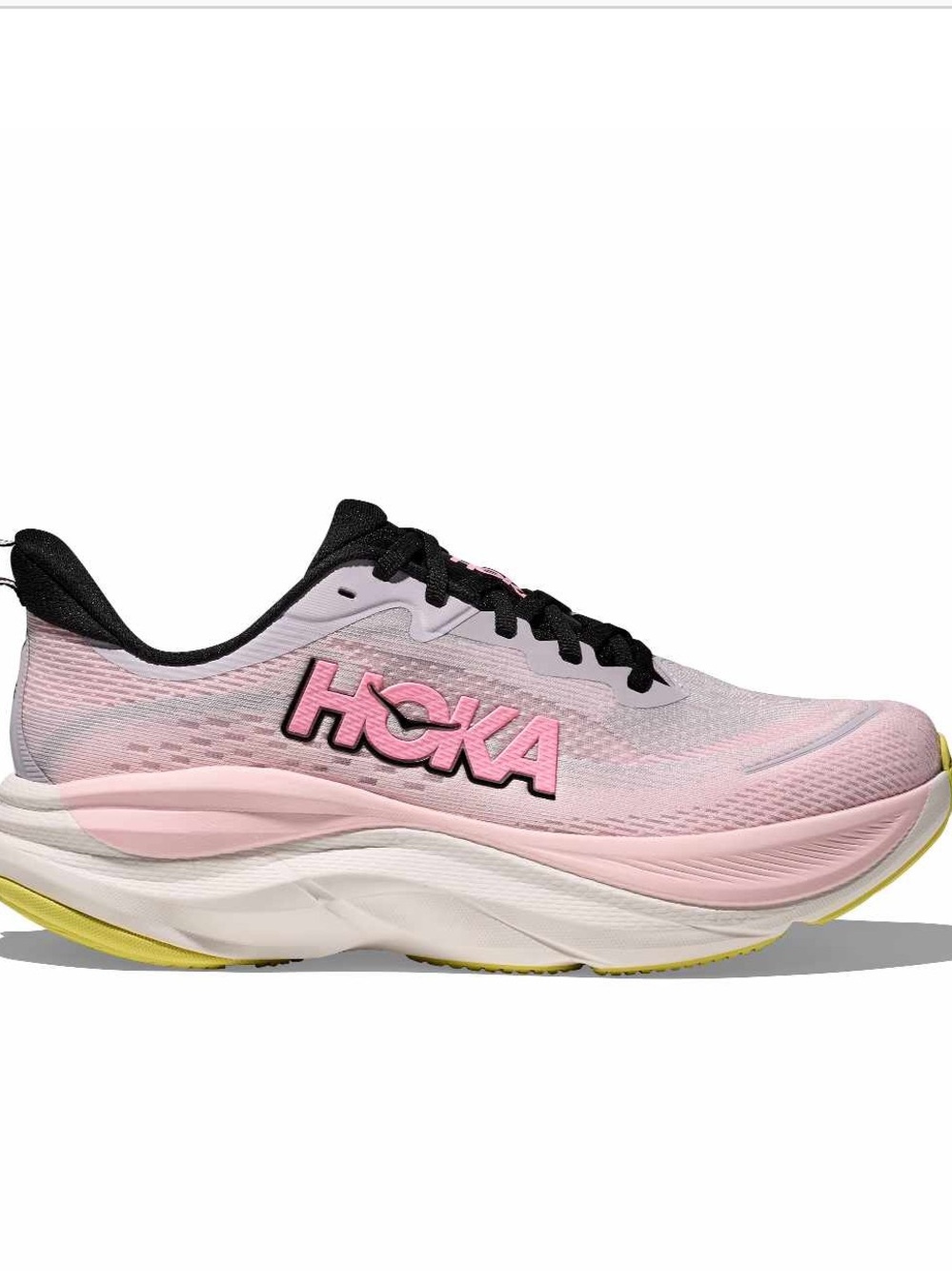 Hoka  sky flow starlight glow Light Pink & Black Athletic Running Shoes Sz 8.